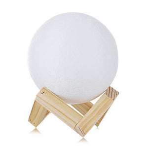Color Changing Magical Moon Lamp + Wood Stand